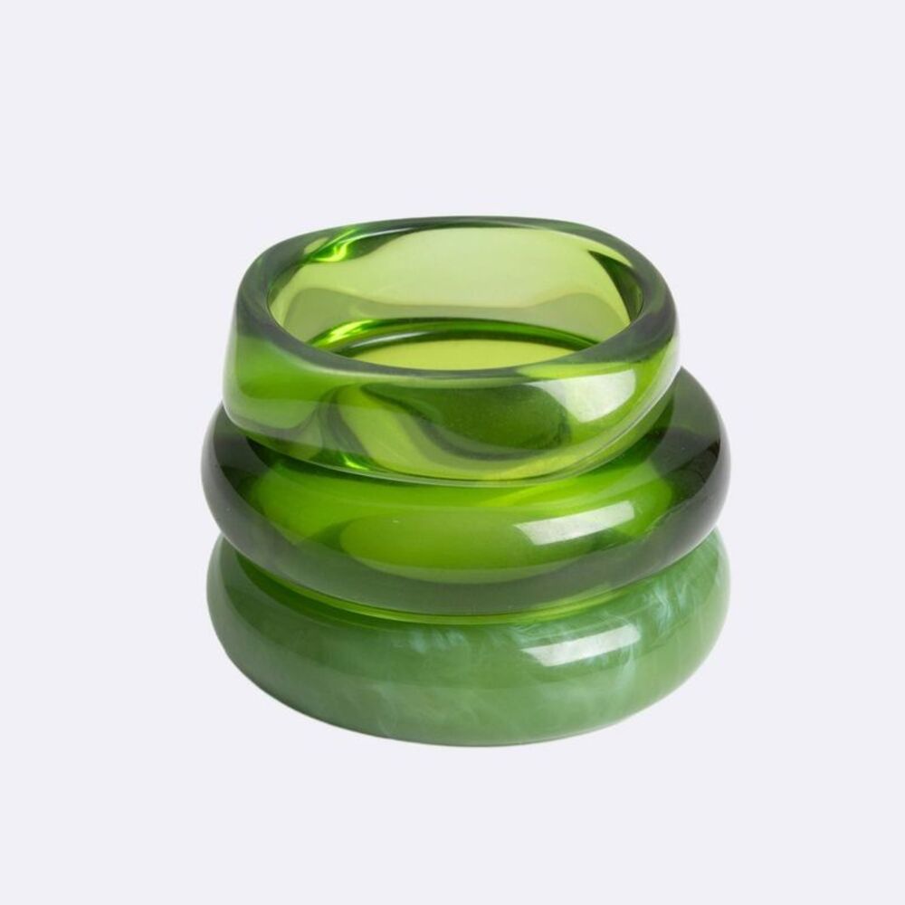 Luv Aj Formenta Bangle Set 3pc - Green